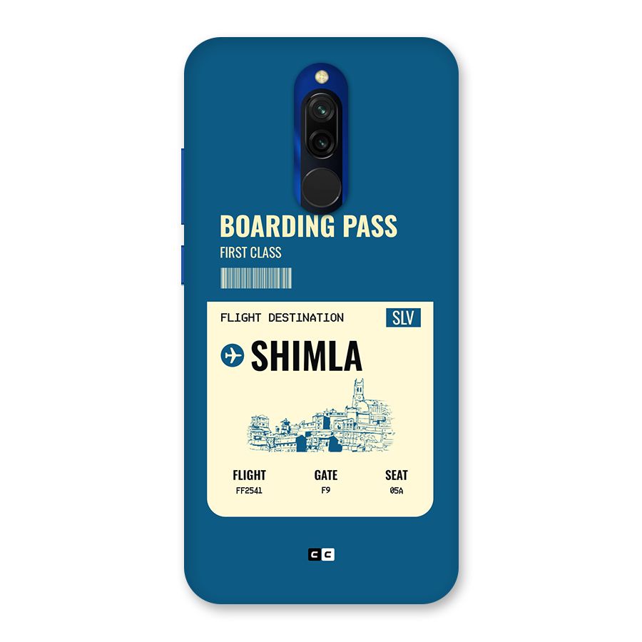 Shimla Boarding Pass Back Case for Redmi 8