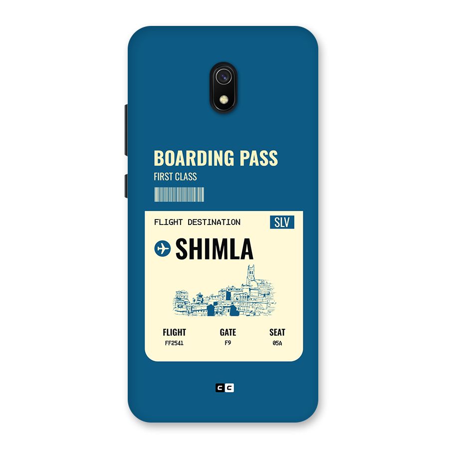 Shimla Boarding Pass Back Case for Redmi 8A