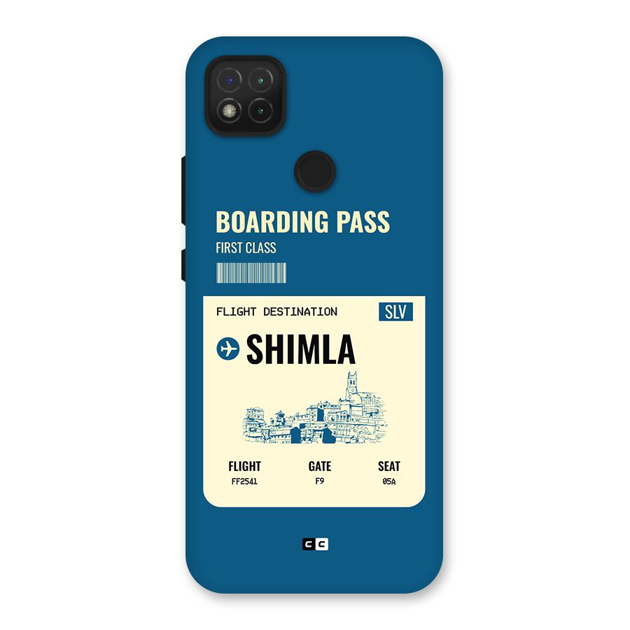 Shimla Boarding Pass Back Case for Redmi 9