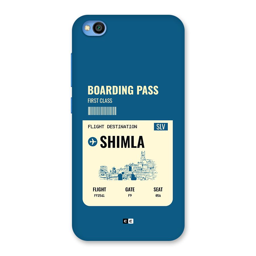 Shimla Boarding Pass Back Case for Redmi Go