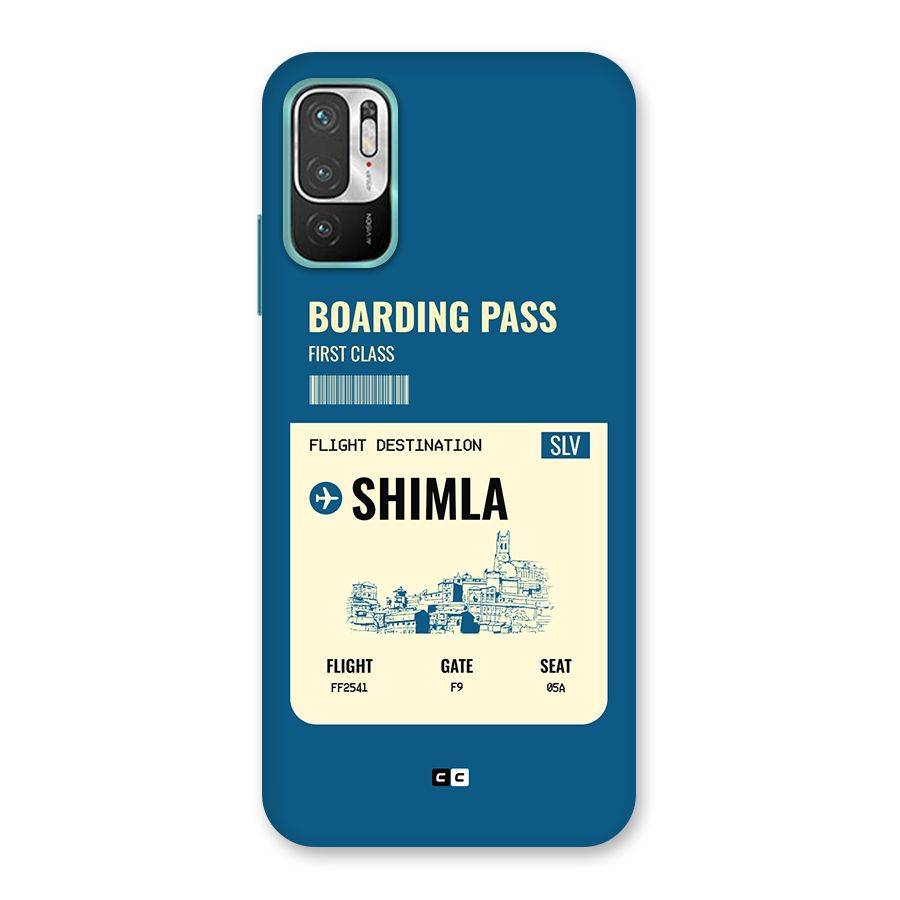 Shimla Boarding Pass Back Case for Redmi Note 10T 5G