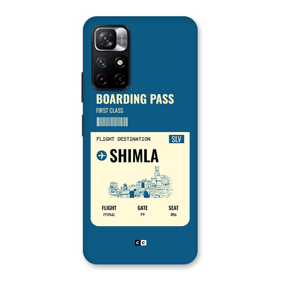 Shimla Boarding Pass Back Case for Redmi Note 11T 5G
