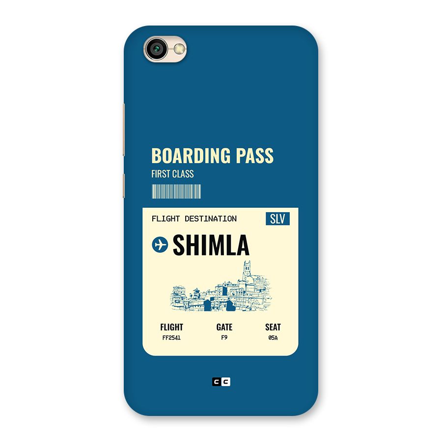 Shimla Boarding Pass Back Case for Redmi Y1 Lite