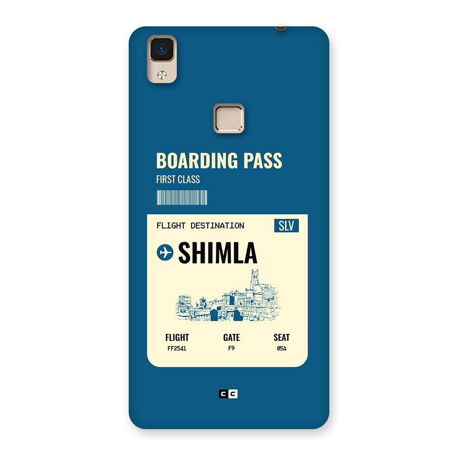Shimla Boarding Pass Back Case for V3 Max