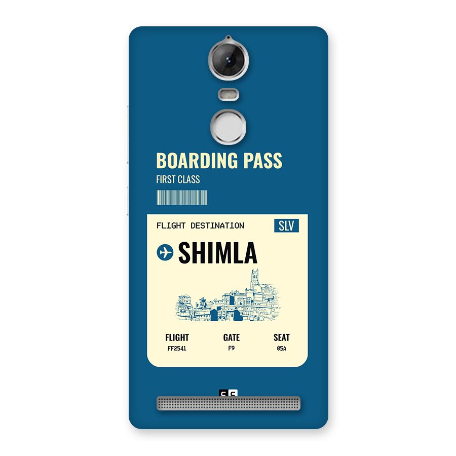 Shimla Boarding Pass Back Case for Vibe K5 Note