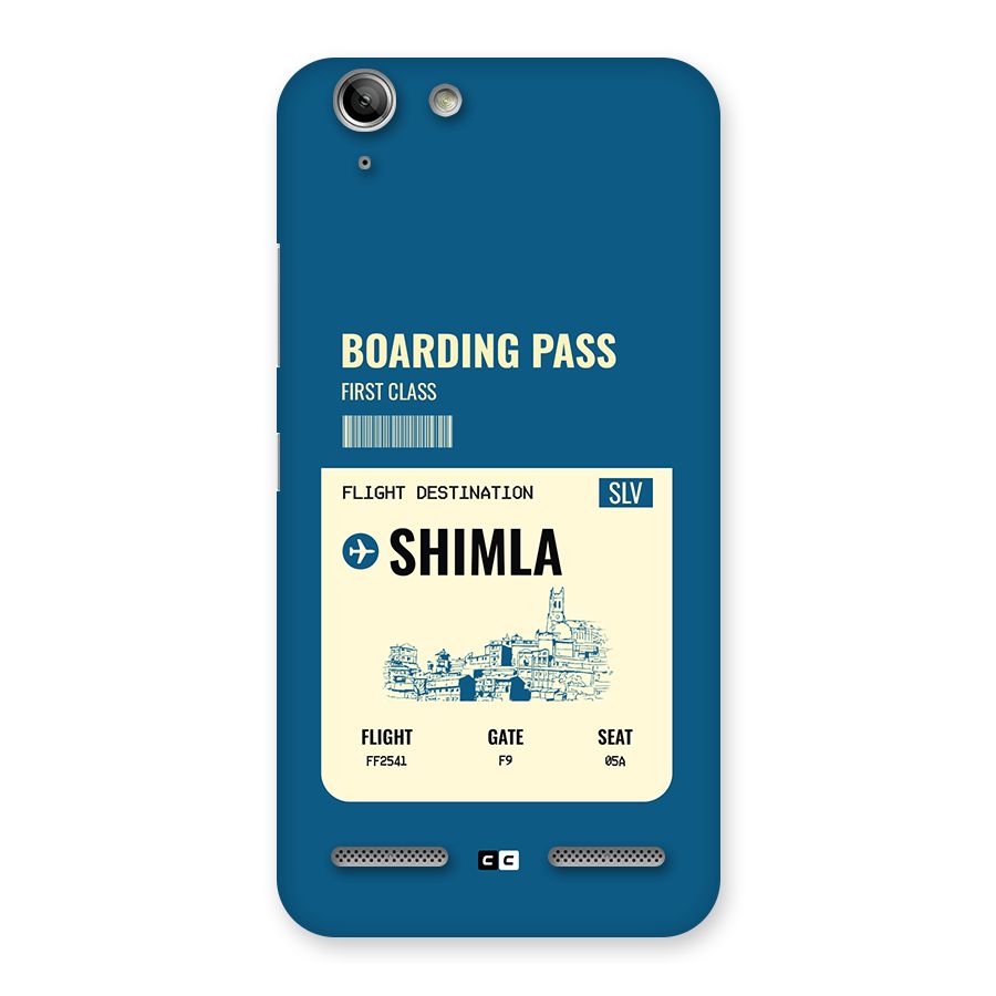 Shimla Boarding Pass Back Case for Vibe K5 Plus