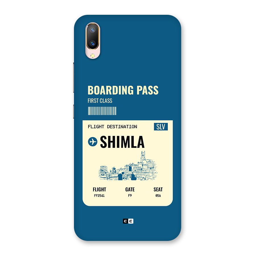 Shimla Boarding Pass Back Case for Vivo V11 Pro