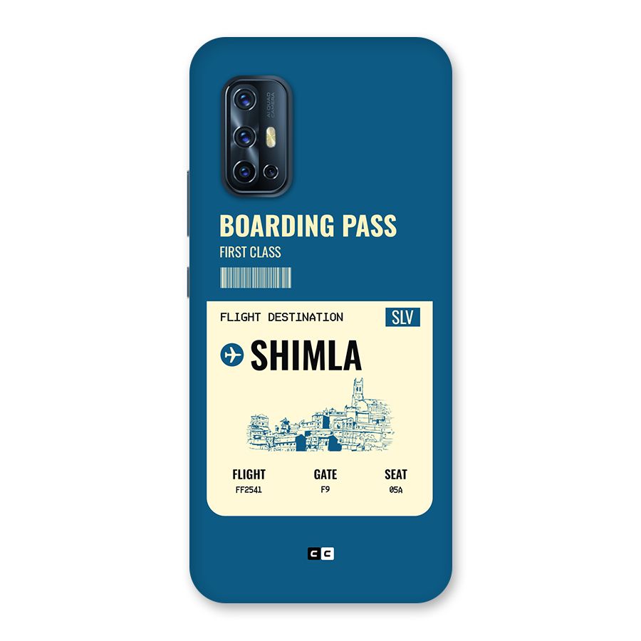 Shimla Boarding Pass Back Case for Vivo V17