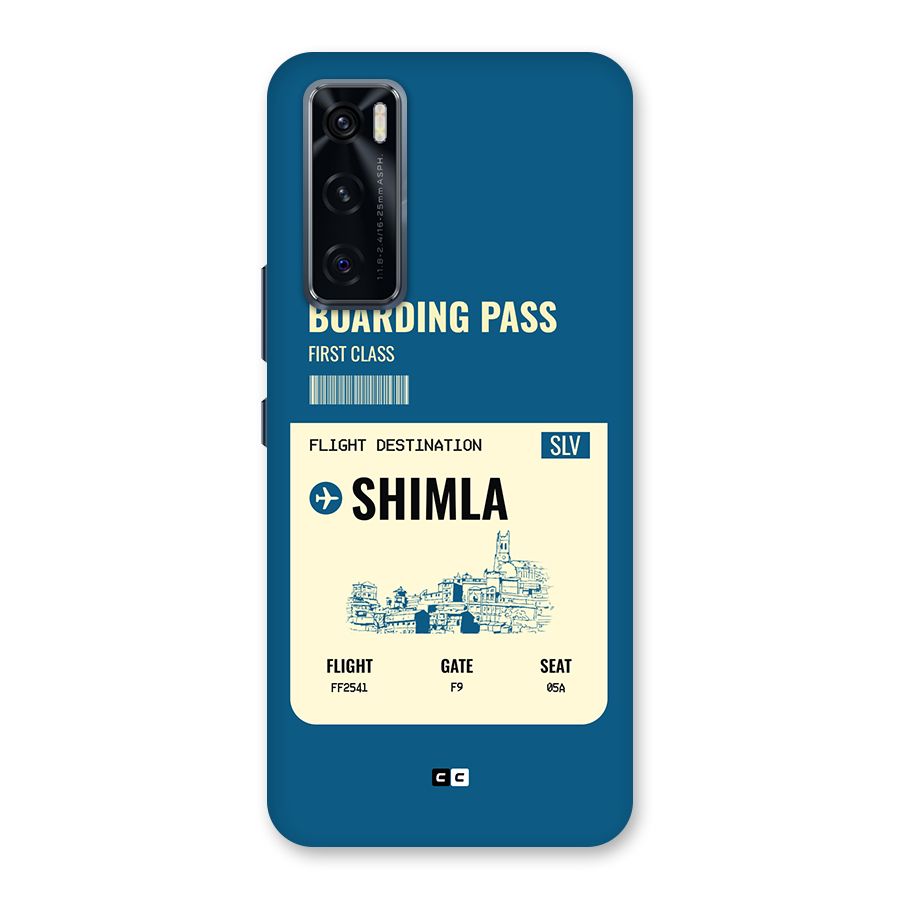Shimla Boarding Pass Back Case for Vivo V20 SE