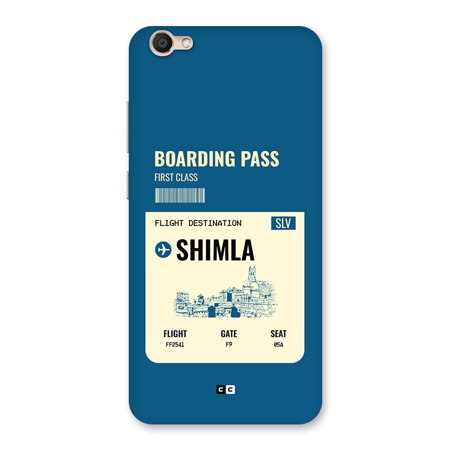 Shimla Boarding Pass Back Case for Vivo V5