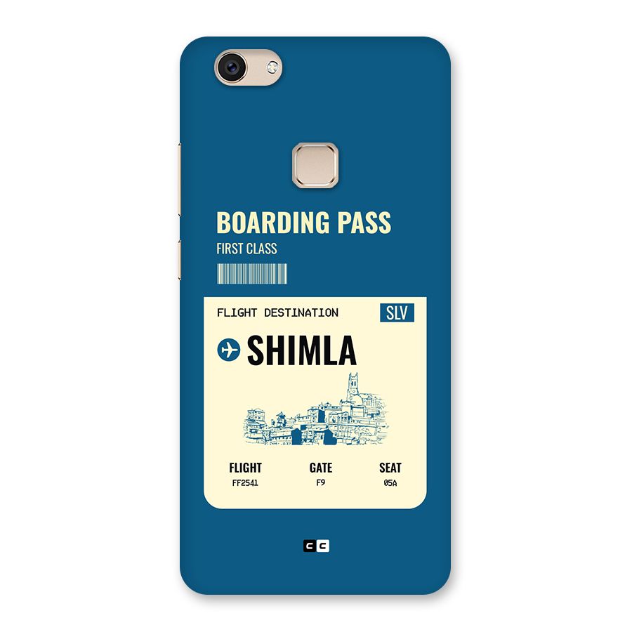 Shimla Boarding Pass Back Case for Vivo V7