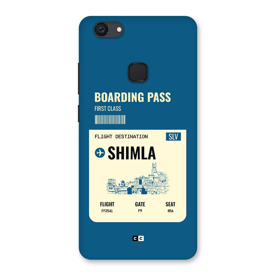 Shimla Boarding Pass Back Case for Vivo V7 Plus