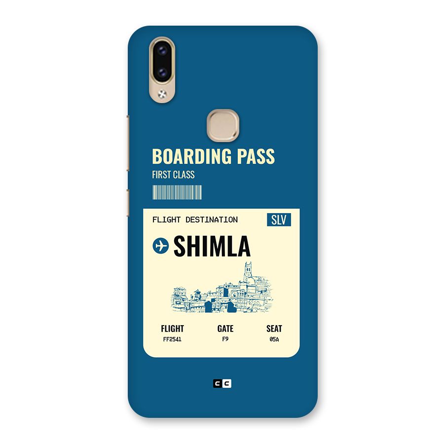 Shimla Boarding Pass Back Case for Vivo V9 Youth