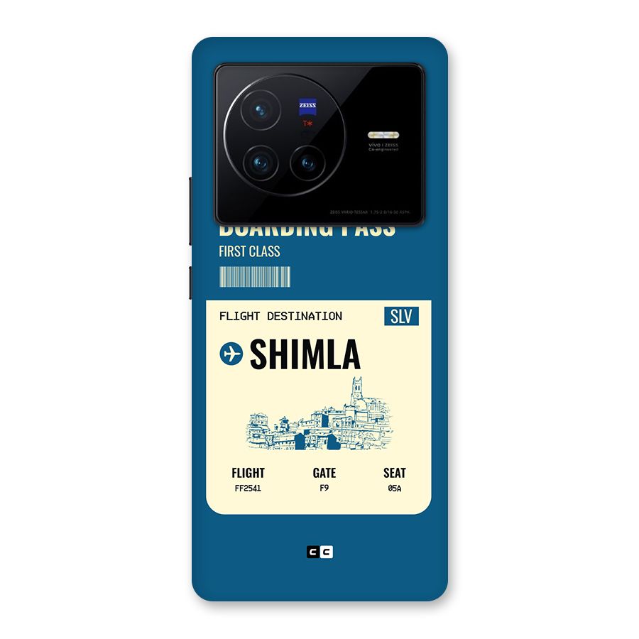 Shimla Boarding Pass Back Case for Vivo X80