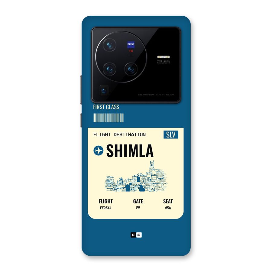 Shimla Boarding Pass Back Case for Vivo X80 Pro