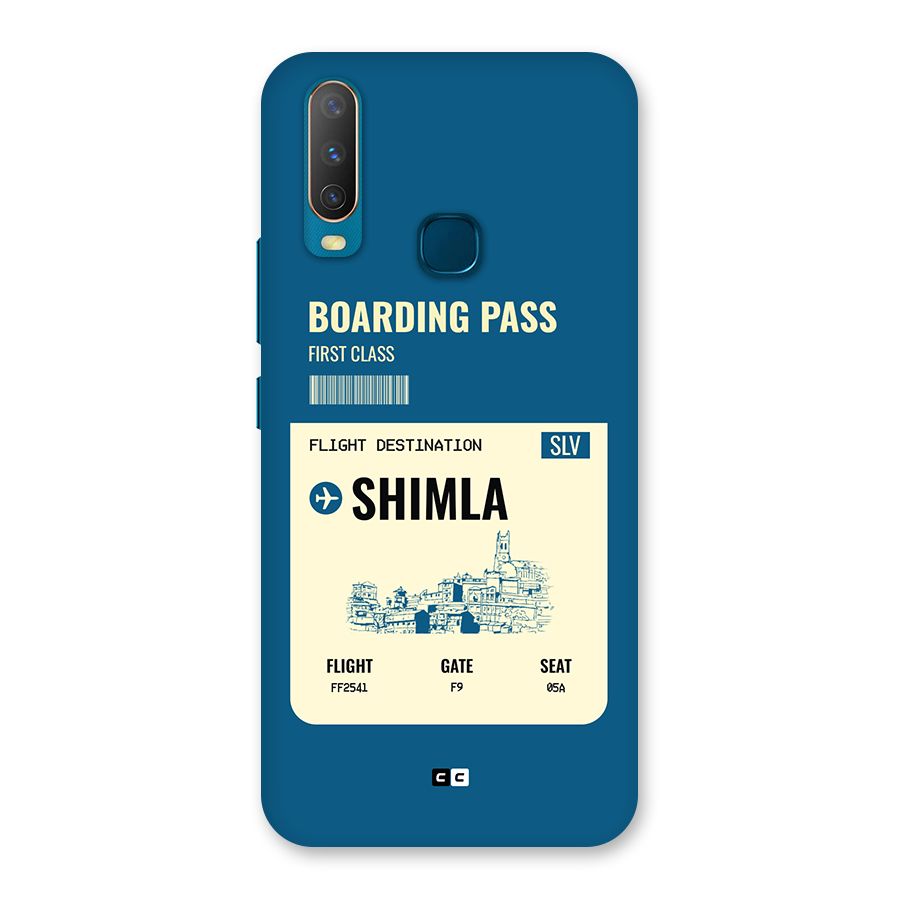 Shimla Boarding Pass Back Case for Vivo Y11