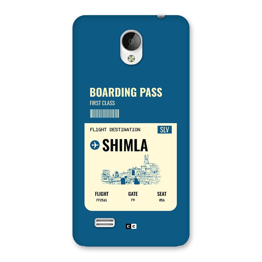 Shimla Boarding Pass Back Case for Vivo Y21