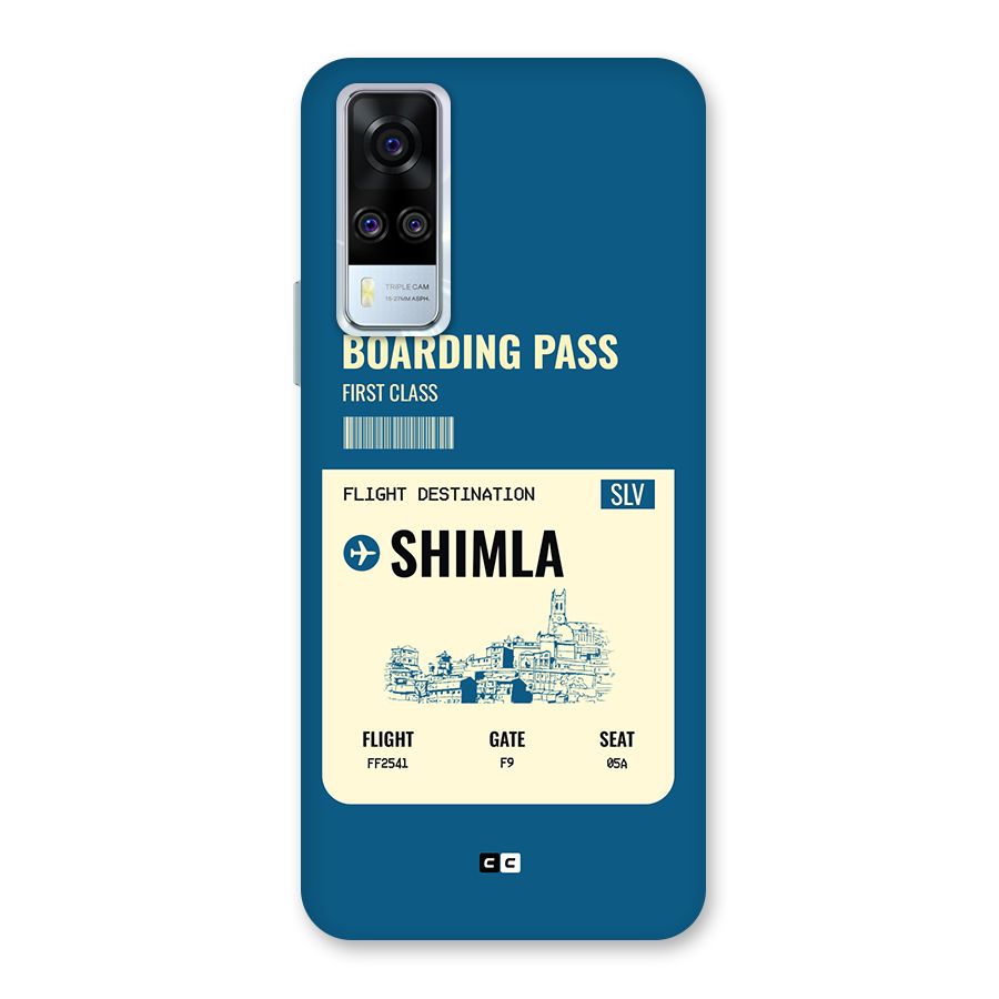 Shimla Boarding Pass Back Case for Vivo Y31