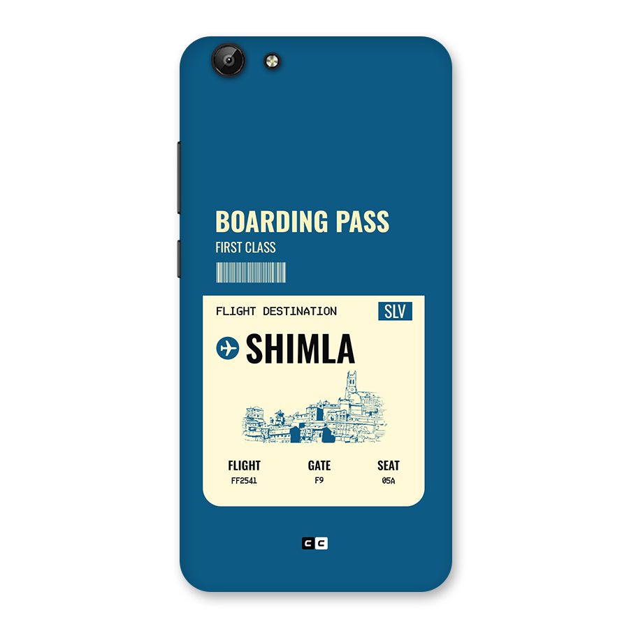 Shimla Boarding Pass Back Case for Vivo Y69