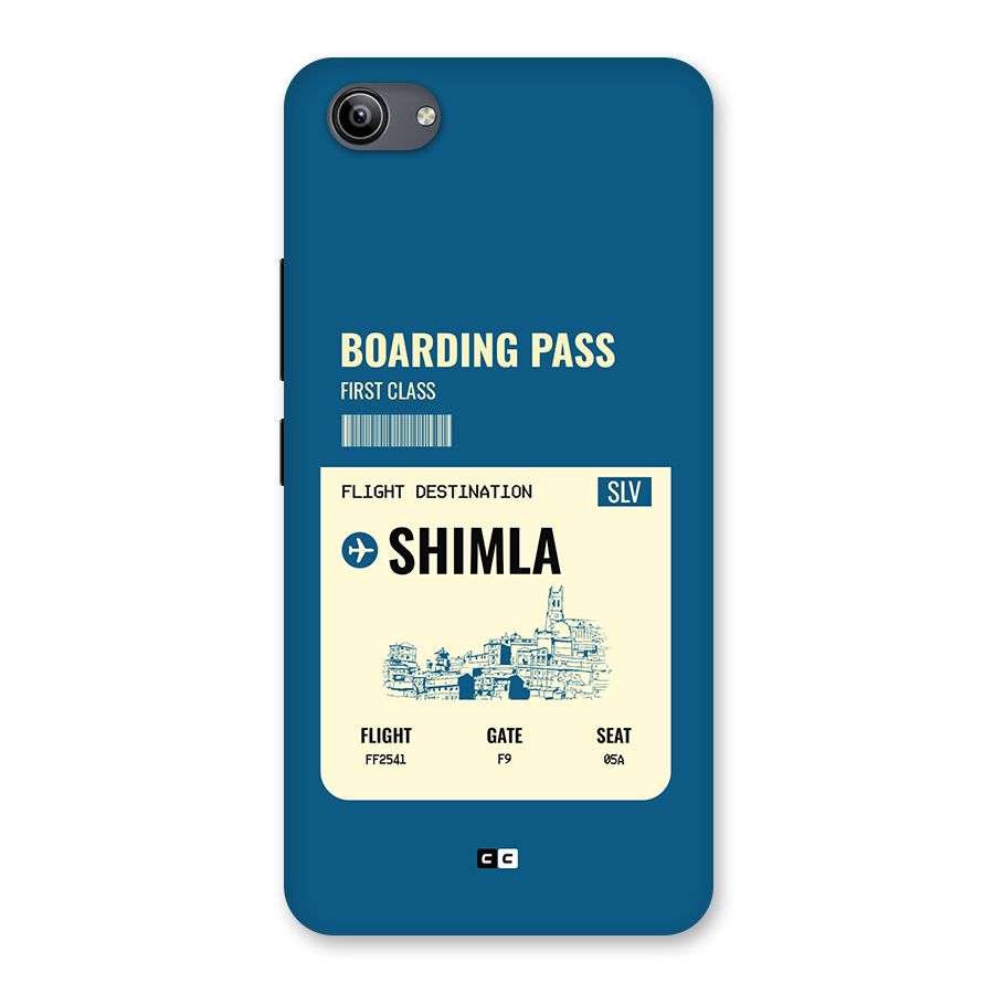 Shimla Boarding Pass Back Case for Vivo Y81i