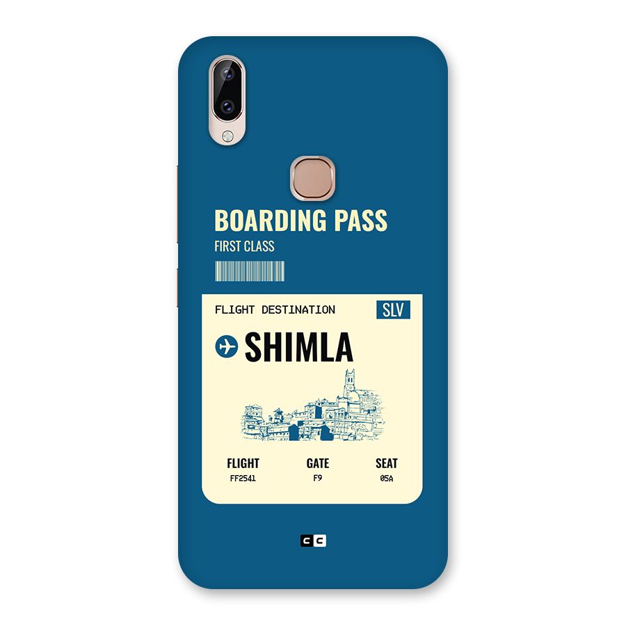 Shimla Boarding Pass Back Case for Vivo Y83 Pro