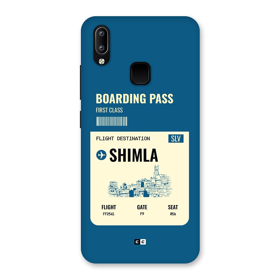 Shimla Boarding Pass Back Case for Vivo Y93