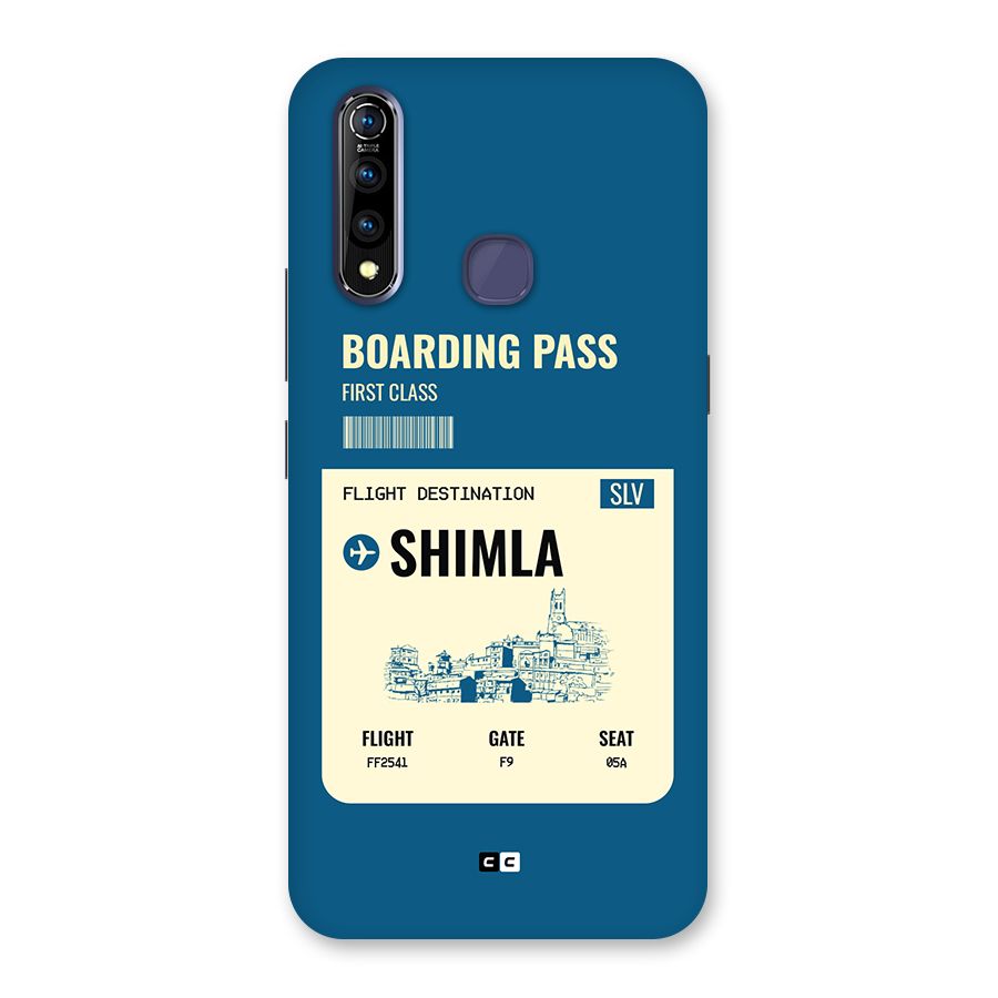 Shimla Boarding Pass Back Case for Vivo Z1 Pro