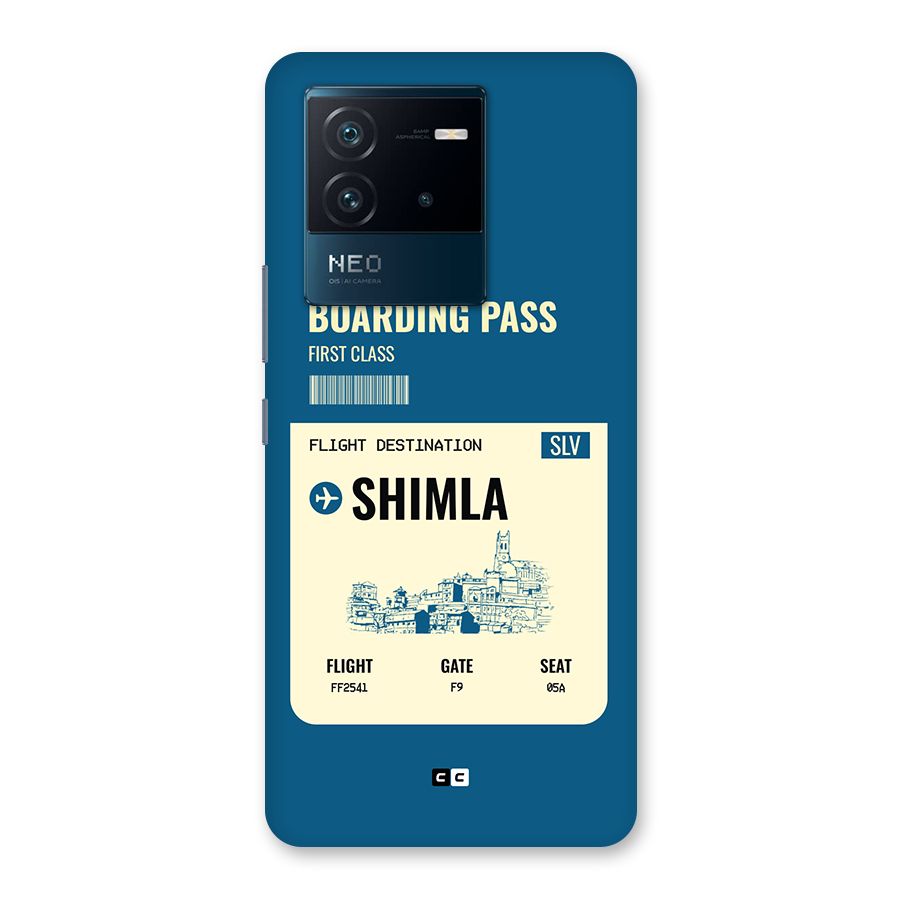 Shimla Boarding Pass Back Case for Vivo iQOO Neo 6 5G