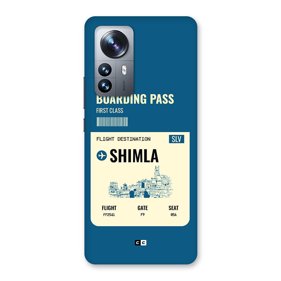 Shimla Boarding Pass Back Case for Xiaomi 12 Pro