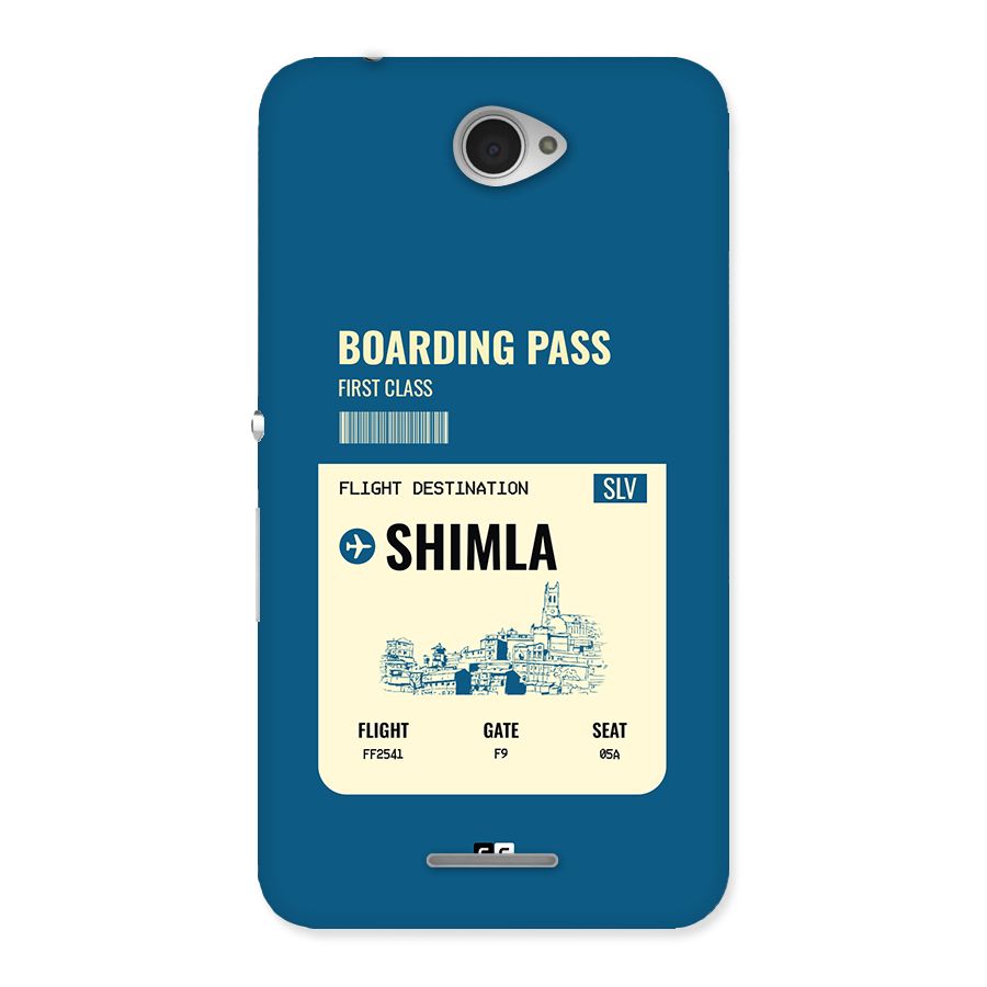 Shimla Boarding Pass Back Case for Xperia E4