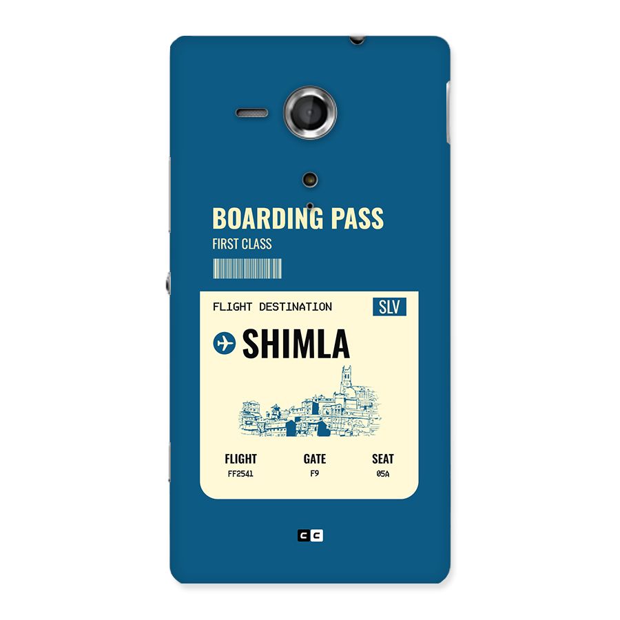 Shimla Boarding Pass Back Case for Xperia Sp
