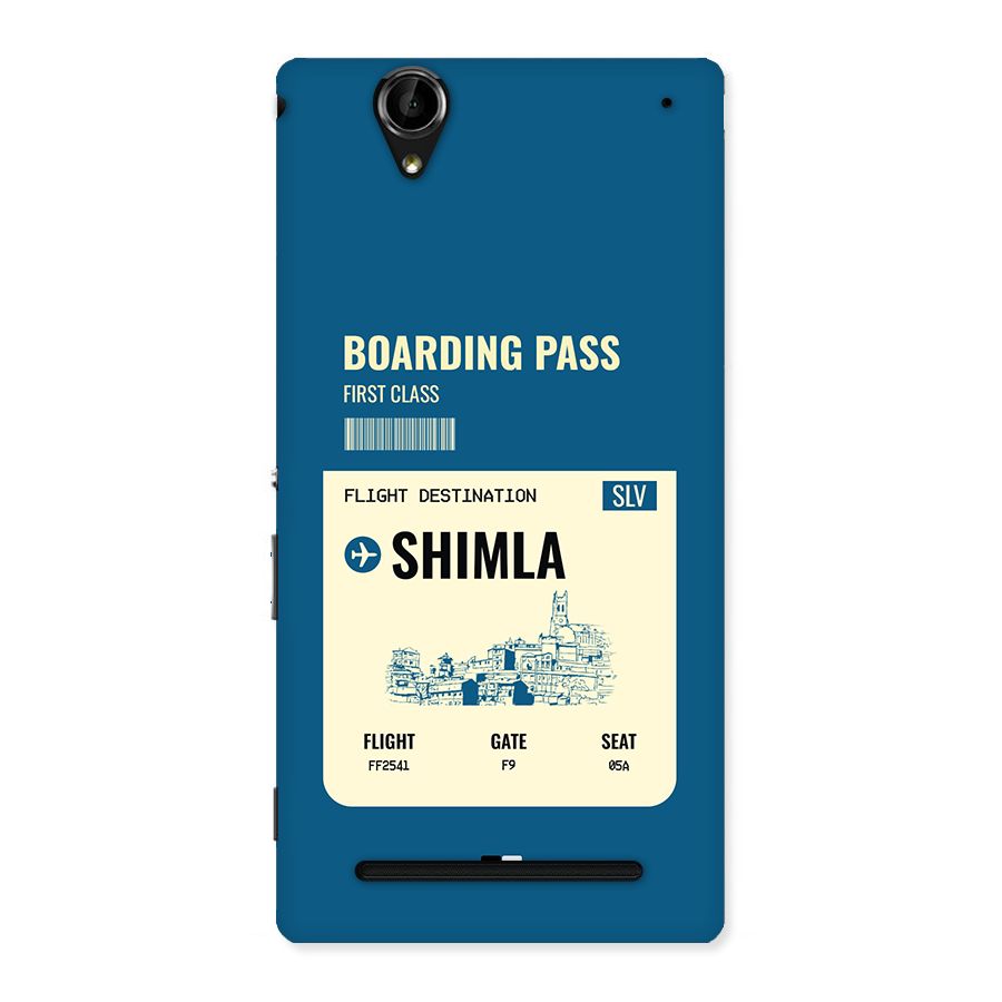 Shimla Boarding Pass Back Case for Xperia T2