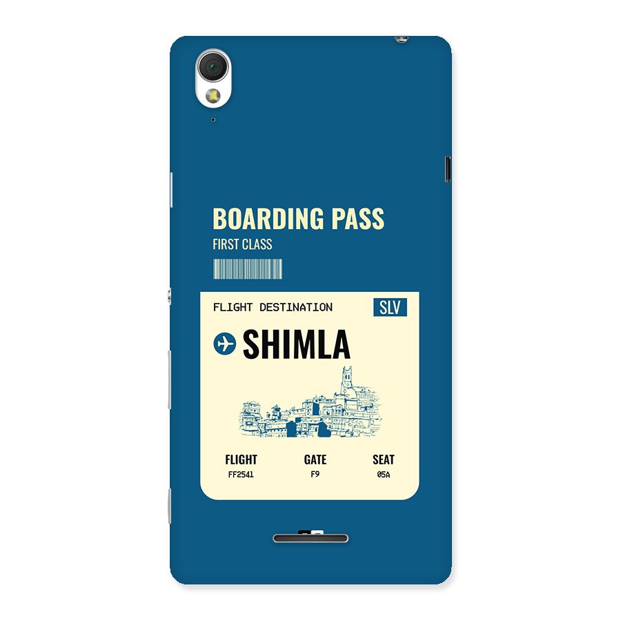 Shimla Boarding Pass Back Case for Xperia T3