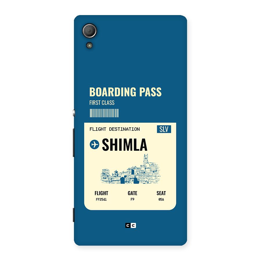 Shimla Boarding Pass Back Case for Xperia Z3 Plus