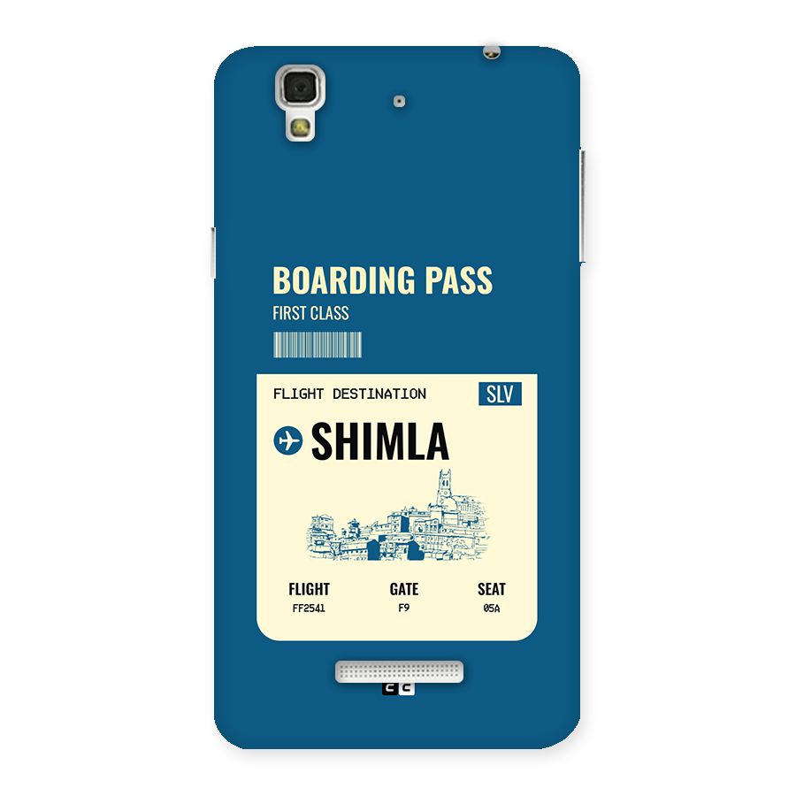 Shimla Boarding Pass Back Case for Yureka