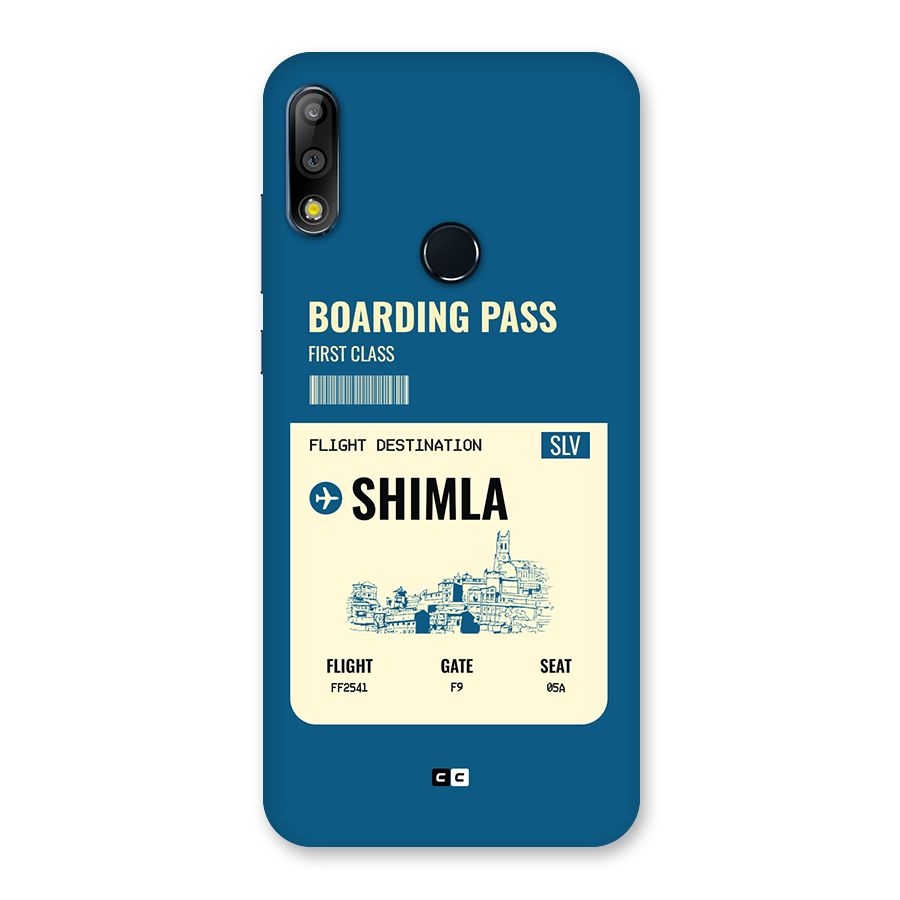 Shimla Boarding Pass Back Case for Zenfone Max Pro M2