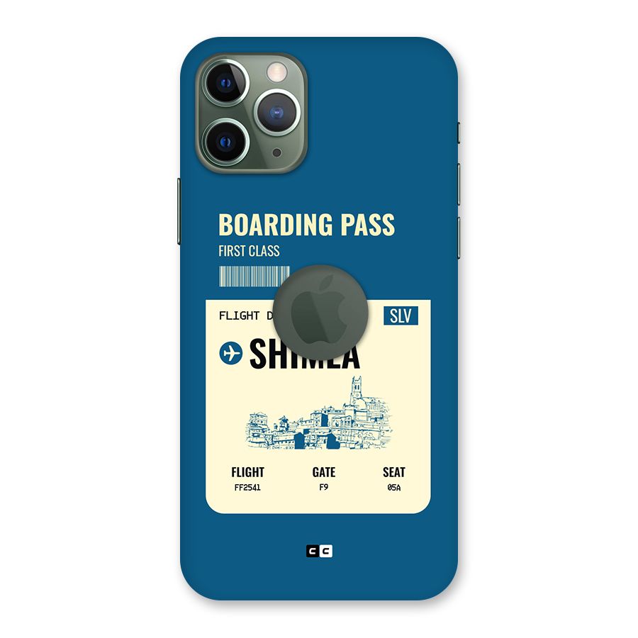 Shimla Boarding Pass Back Case for iPhone 11 Pro Logo Cut
