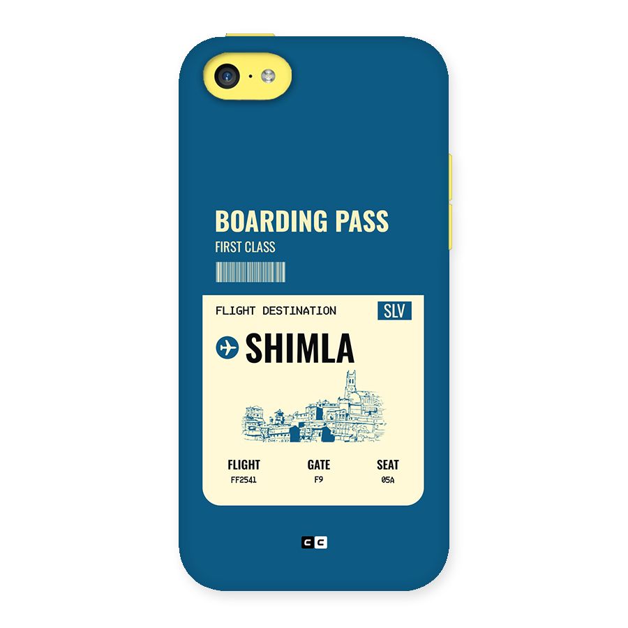 Shimla Boarding Pass Back Case for iPhone 5C