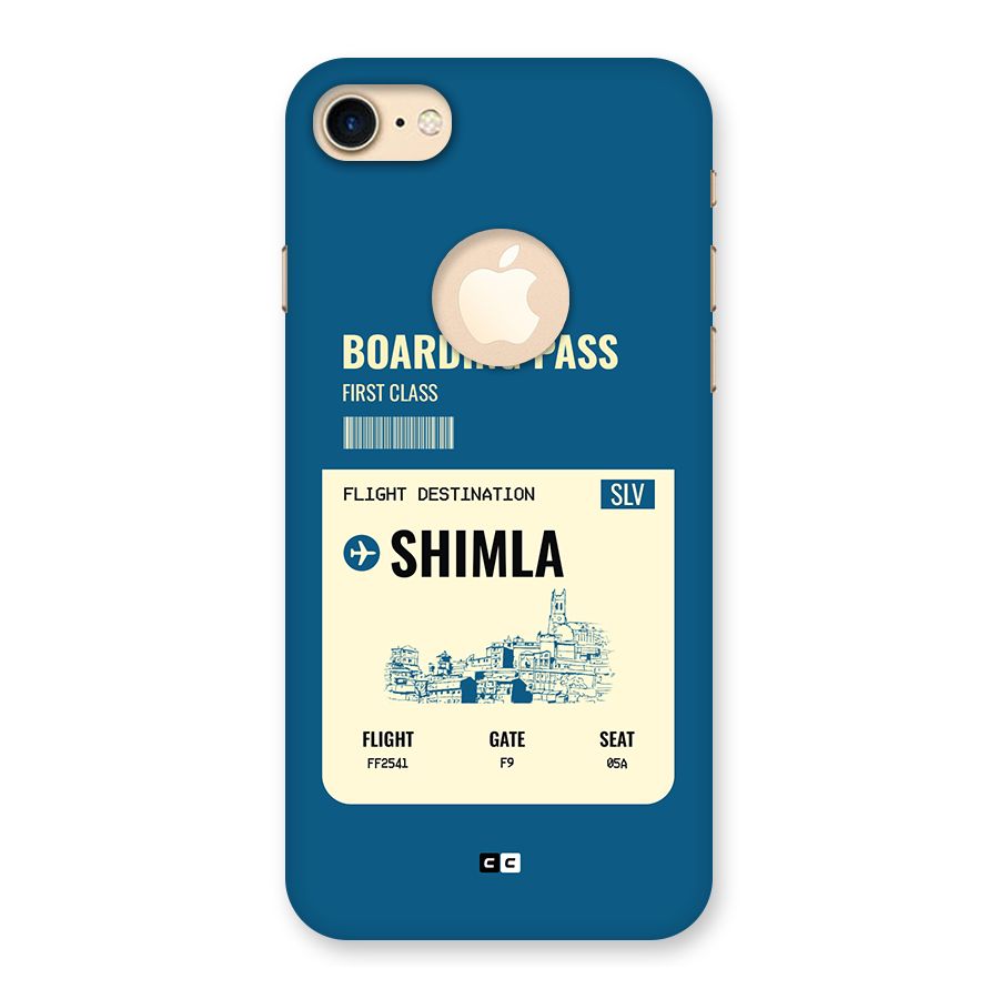 Shimla Boarding Pass Back Case for iPhone 7 Logo Cut