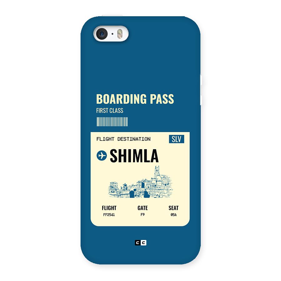 Shimla Boarding Pass Back Case for iPhone SE 2016