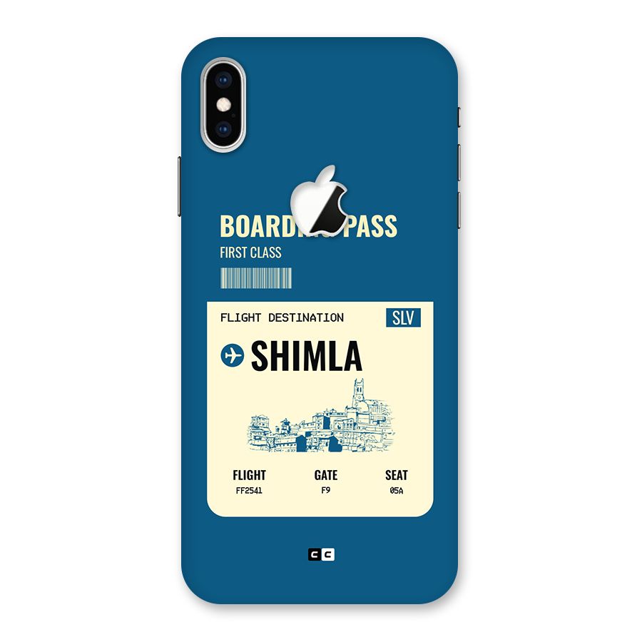 Shimla Boarding Pass Back Case for iPhone XS Max Apple Cut