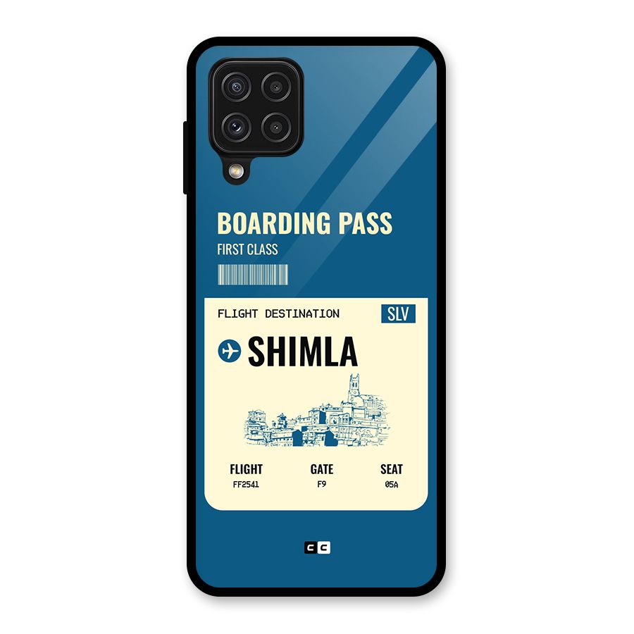 Shimla Boarding Pass Glass Back Case for Galaxy A22 4G