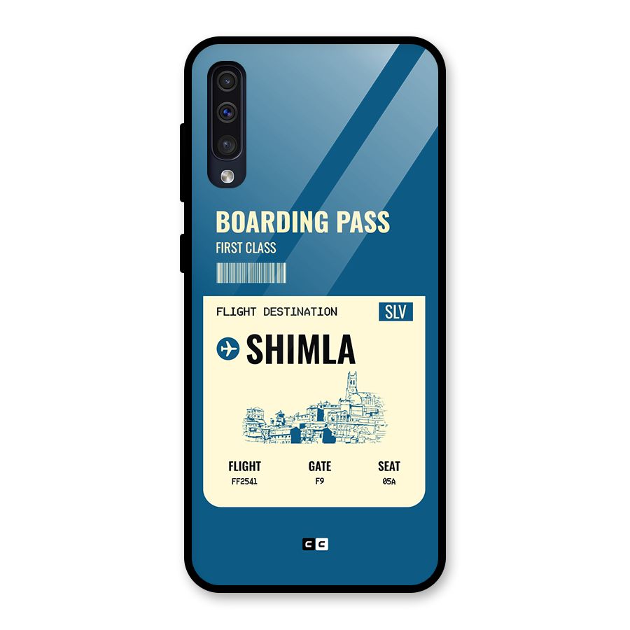 Shimla Boarding Pass Glass Back Case for Galaxy A50s