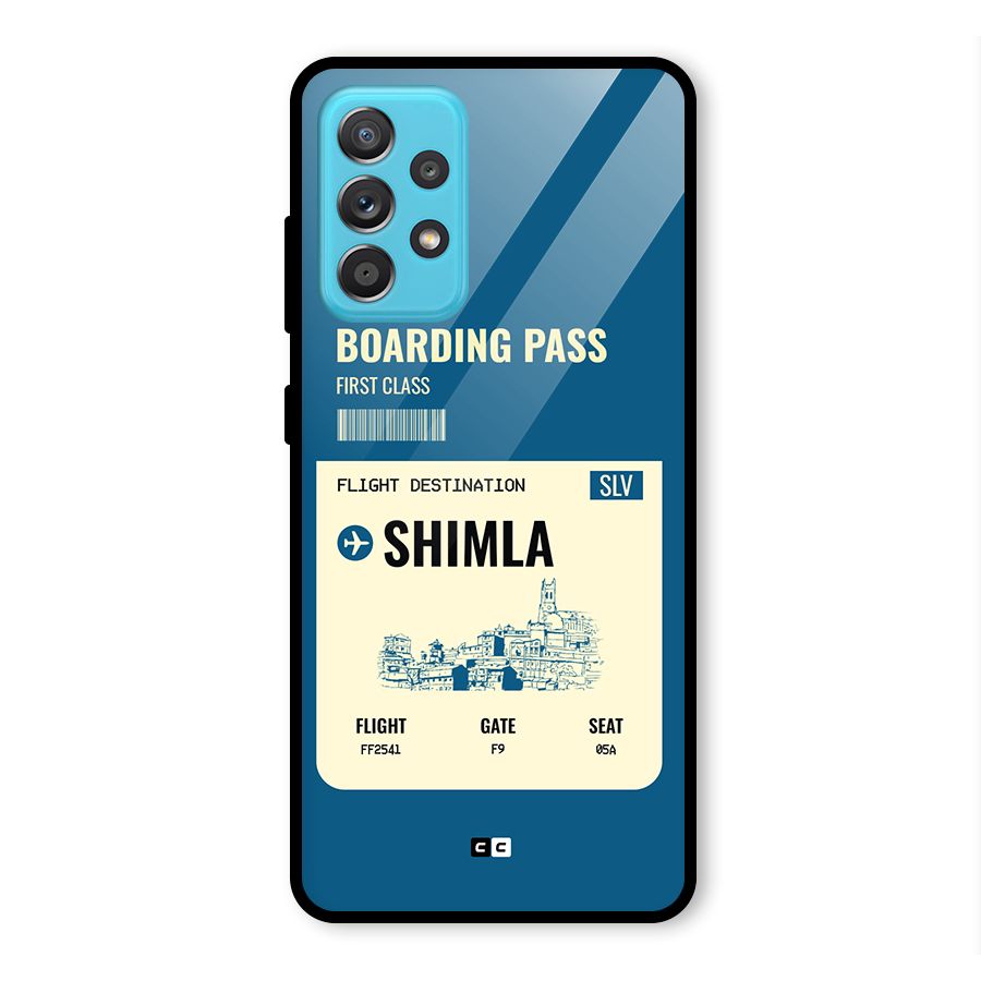 Shimla Boarding Pass Glass Back Case for Galaxy A52