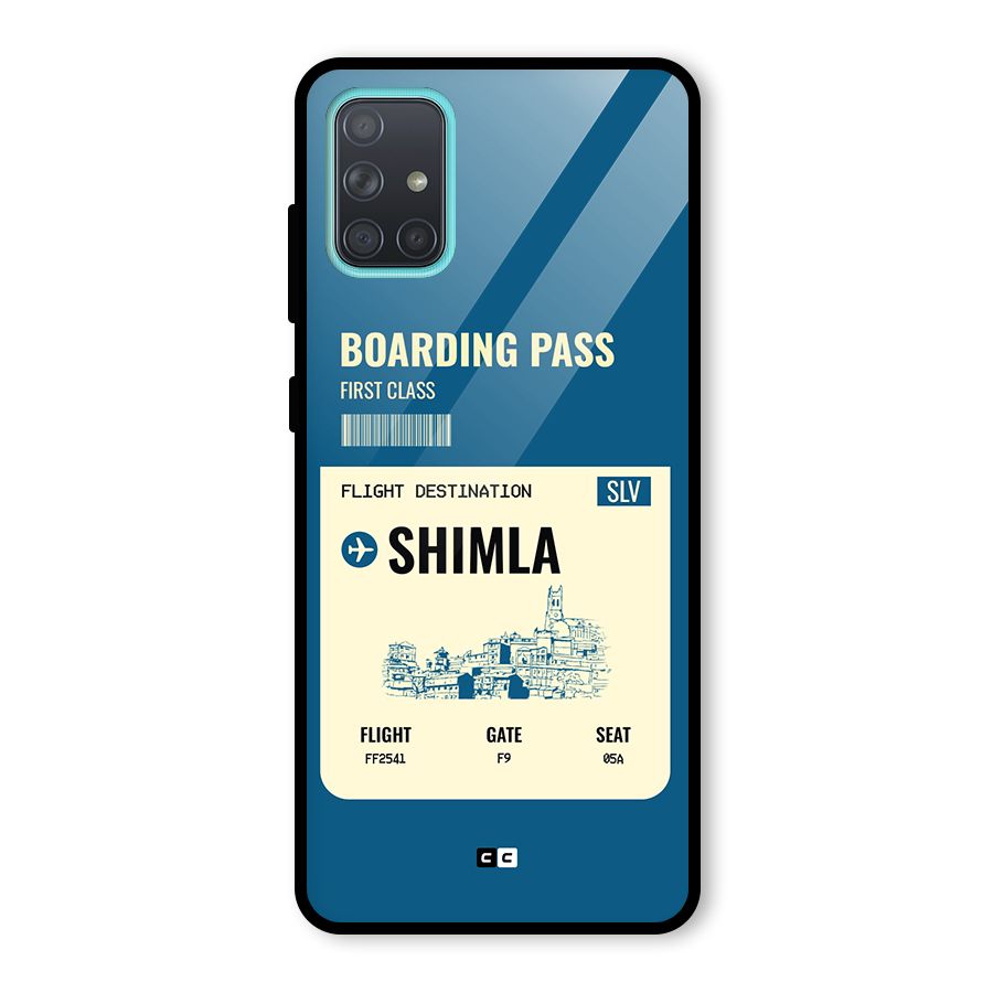 Shimla Boarding Pass Glass Back Case for Galaxy A71