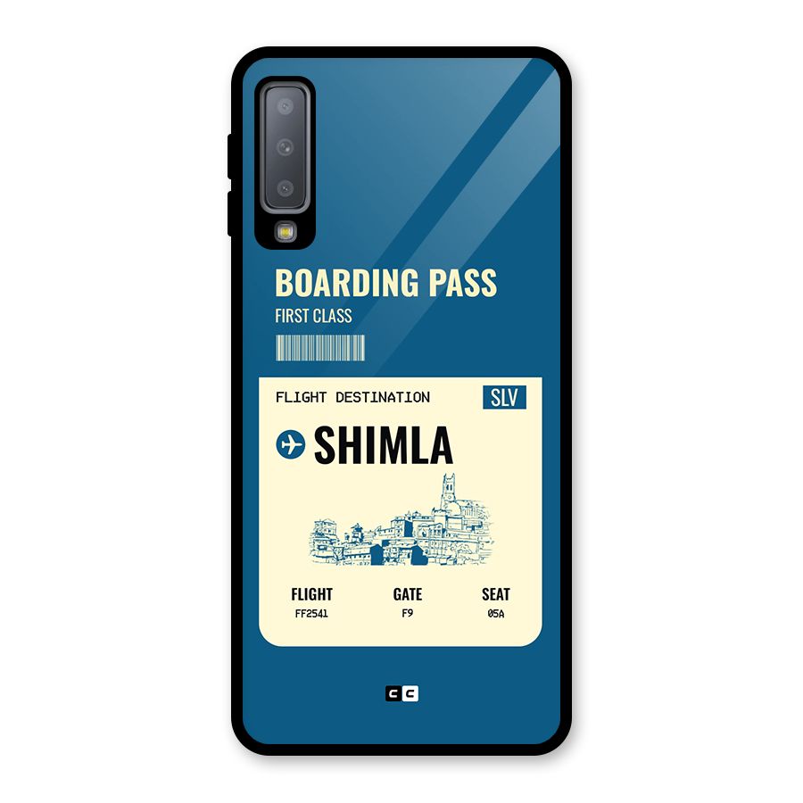 Shimla Boarding Pass Glass Back Case for Galaxy A7 (2018)