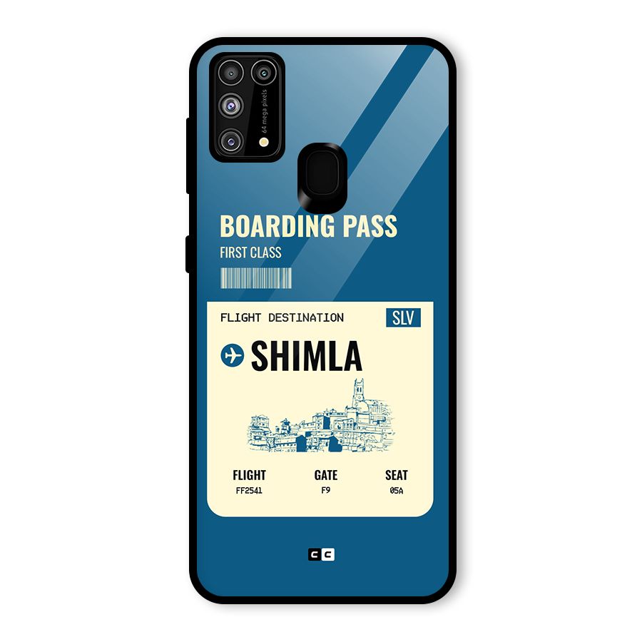 Shimla Boarding Pass Glass Back Case for Galaxy F41