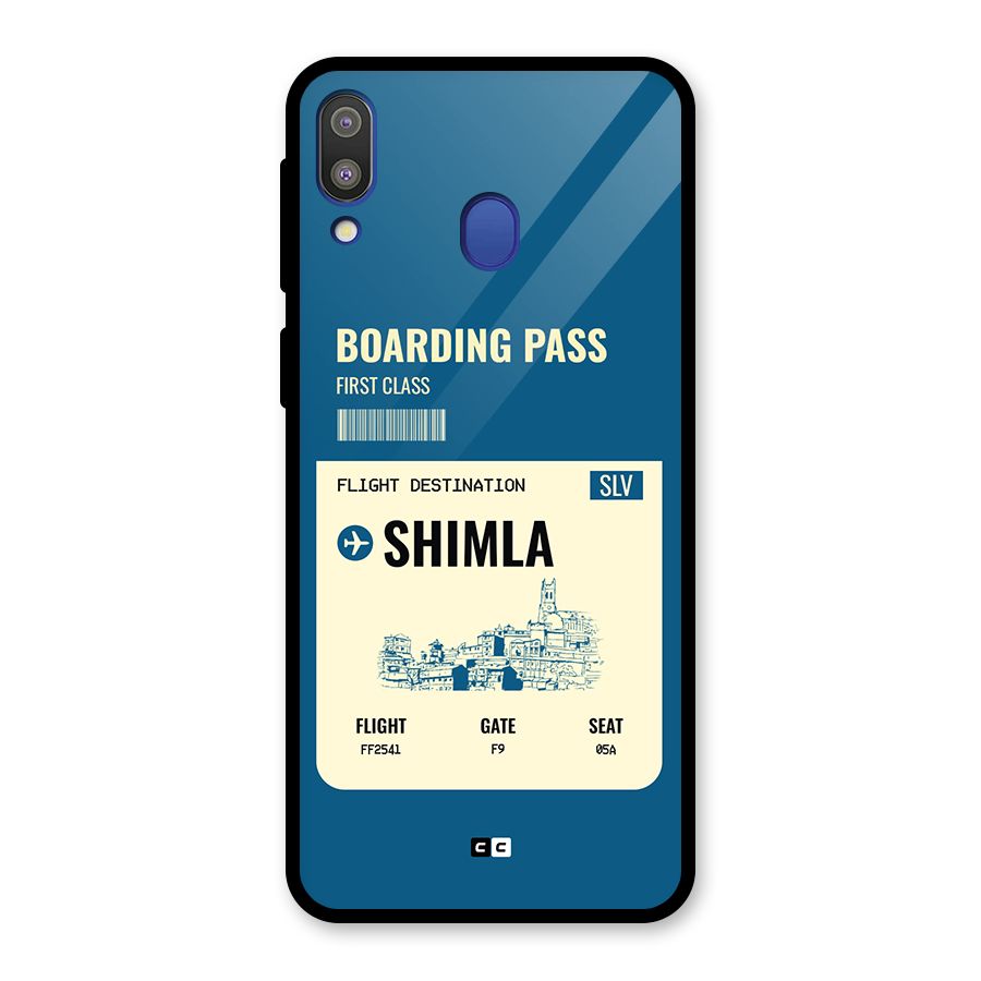 Shimla Boarding Pass Glass Back Case for Galaxy M20