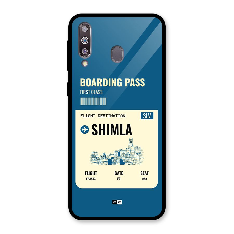 Shimla Boarding Pass Glass Back Case for Galaxy M30