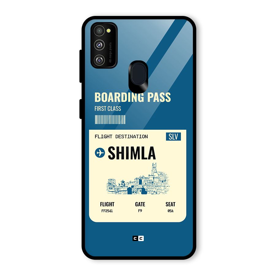 Shimla Boarding Pass Glass Back Case for Galaxy M30s